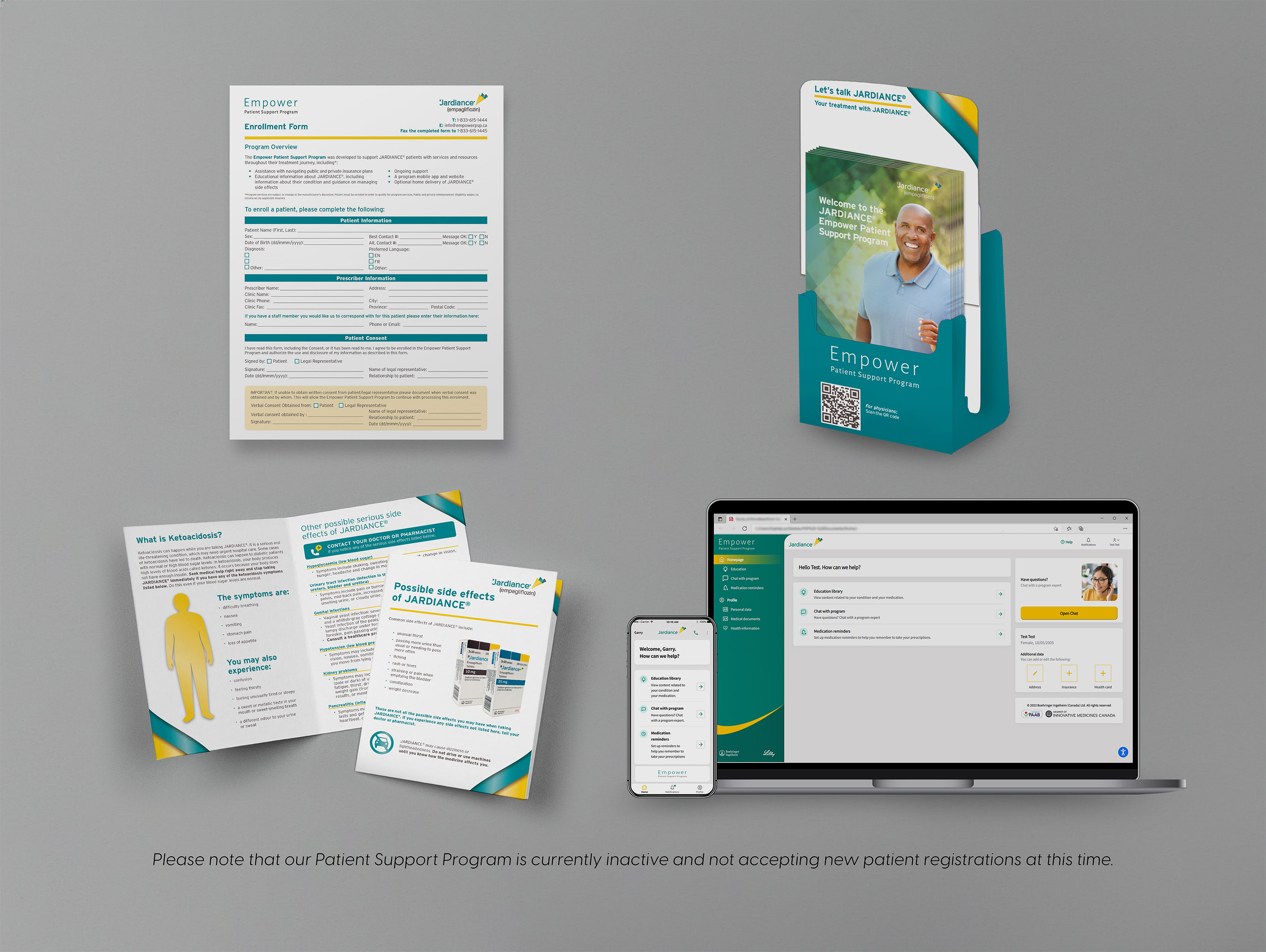 Integrated patient support resources across digital channel and print formats