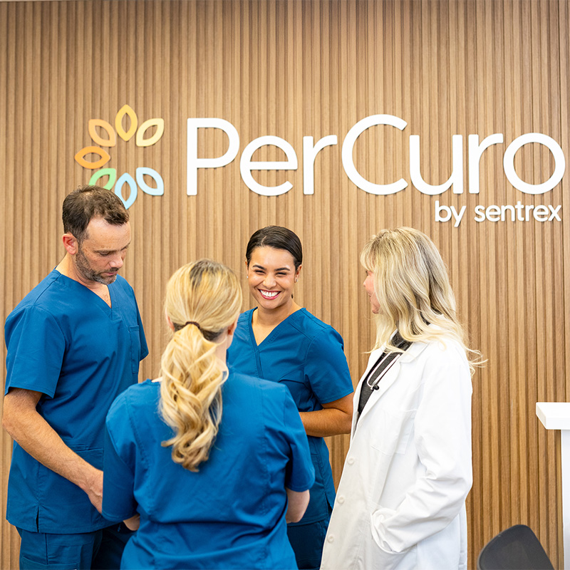 PerCuro nurse with a healthcare provider